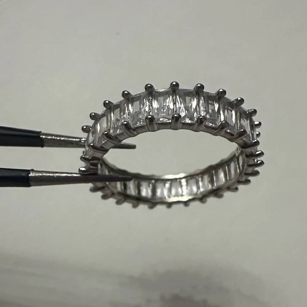 Elegant Silver Women's Eternity Ring